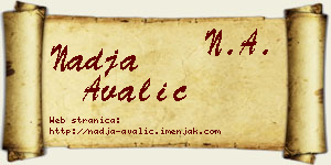 Nadja Avalić vizit kartica